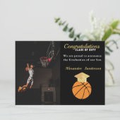 Ankündigung von Black and Gold Basketball Abschlus (Stehend Vorderseite)