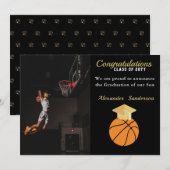 Ankündigung von Black and Gold Basketball Abschlus (Vorne/Hinten)