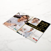 Ankündigung von Black and Gold Foil Foto Abschluss (Gedreht)