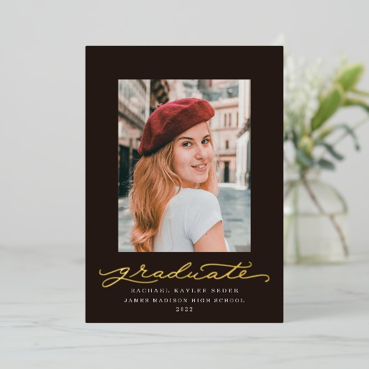 Ankündigung von Black and Gold Foil Script Foil (Stehend vorne)