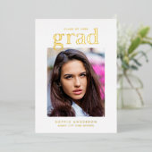 Ankündigung von "Black and Gold Foil Serif Foto Gr (Stehend vorne)