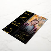 Ankündigung von Black and Gold Foto Abschluss Foil (Gedreht)