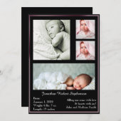 Ankündigung von Black and Pink Multi Frame Foto Ba (Vorne/Hinten)