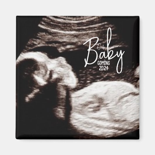 Ankündigung von "Black and White Baby Ultrasound B Magnet (Vorne)