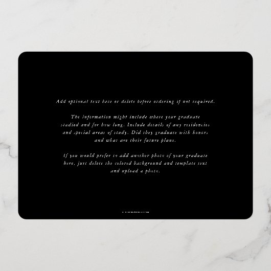 Ankündigung von Black Asclepius Medical Abschluss (Rückseite)