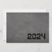 Ankündigung von Black & Bronze Chalkboard Abschlus (Rückseite)