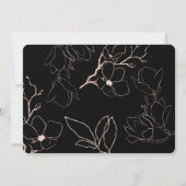 Ankündigung von Black Gold Floral Foto Abschluss (Rückseite)