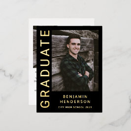 Ankündigung von Black Gold Foil Boy Abschluss