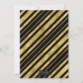 Ankündigung von Black Gold Geometric Foto Abschlus (Rückseite)