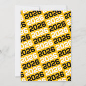 Ankündigung von Black & Gold Modern Abschluss Foto (Rückseite)