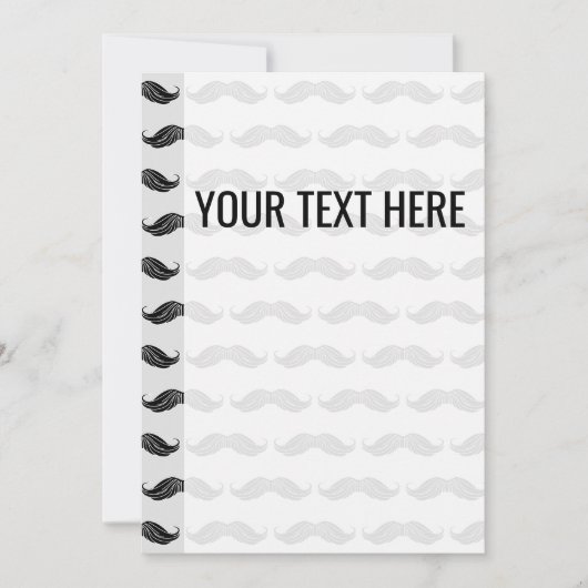 Ankündigung von Black Mustache Zeichnend Muster (Vorderseite)