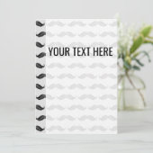 Ankündigung von Black Mustache Zeichnend Muster (Stehend Vorderseite)