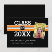 Ankündigung von Black Orange Foto Abschluss (Vorne/Hinten)