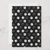 Ankündigung von Black Pawprint Pet Loss Foto (Rückseite)