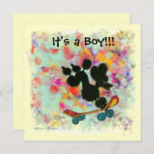 Ankündigung von Black Poodle Scooter Baby Boy (Vorne/Hinten)