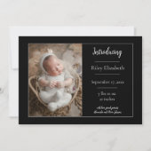 Ankündigung von Black Simple Foto (Vorderseite)