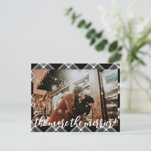 Ankündigung von Black Tartan Christmas Pregnancy (Stehend Vorderseite)