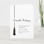 Ankündigung von Black Tassel Abschluss (Vorderseite)