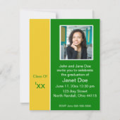 Ankündigung von Black & Yellow Abschluss Foto (Vorderseite)