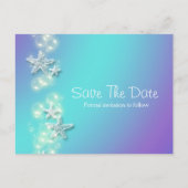 Ankündigung von Blauem lila Strandstarhnenvogel (Rückseite)