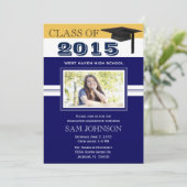 Ankündigung von Blue Abschluss (Stehend Vorderseite)