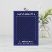 Ankündigung von Blue Abschluss Foto (Stehend Vorderseite)