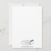 Ankündigung von Blue and Brown Monogram Boy Baby (Rückseite)