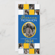 Ankündigung von Blue and Gold 9 Foto Abschluss