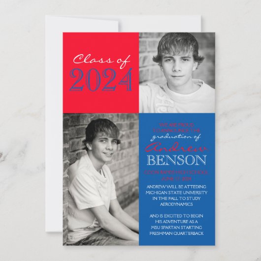 Ankündigung von Blue and Red 2 Foto Abschluss (Vorderseite)