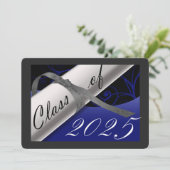 Ankündigung von Blue and Silver Abschluss (Stehend Vorderseite)