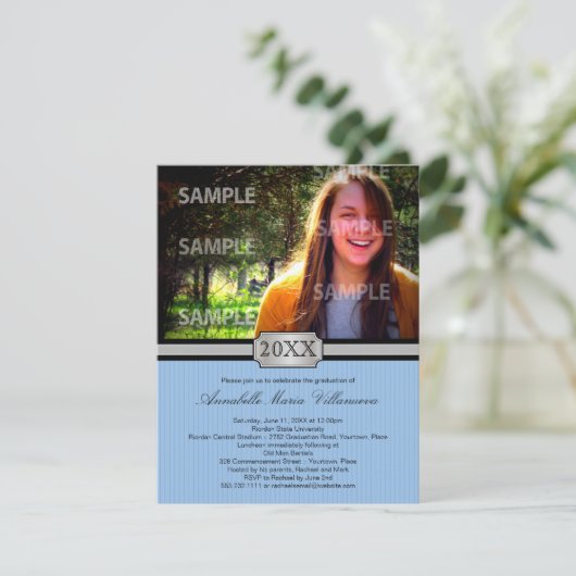 Ankündigung von Blue Buckle Band Abschluss (Stehend Vorderseite)