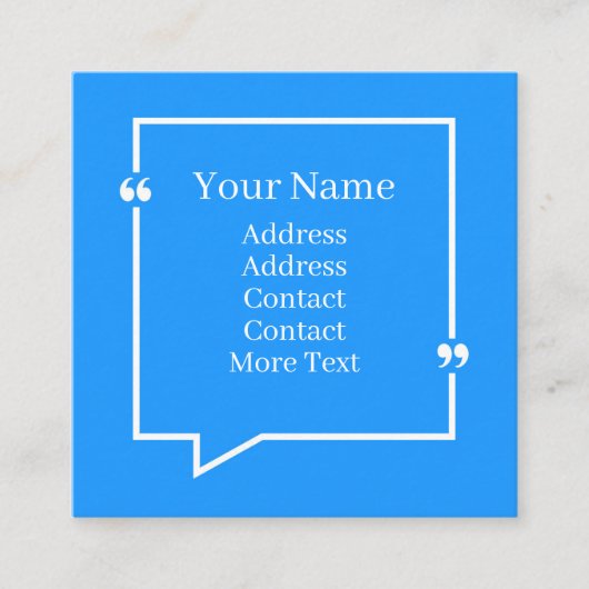 Ankündigung von Blue Design Speech Bubble (Vorderseite)