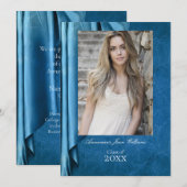 Ankündigung von Blue Drapery Abschluss (Vorne/Hinten)