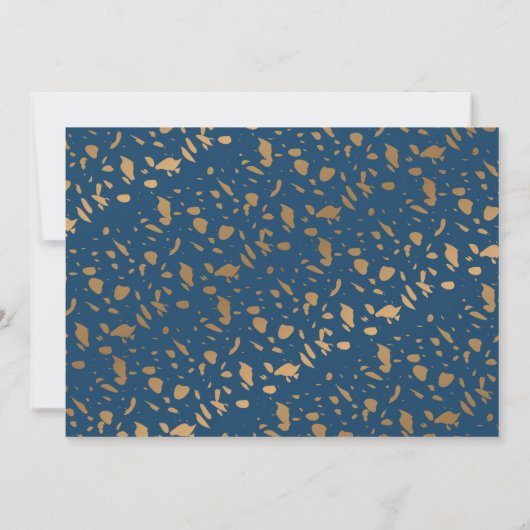 Ankündigung von Blue Gold Graduate Foto Abschluss (Rückseite)