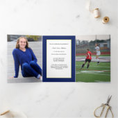 Ankündigung von Blue & Gold Yellow Foto Abschluss (Innenseite)