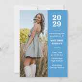 Ankündigung von Blue Modern Abschluss (Vorderseite)