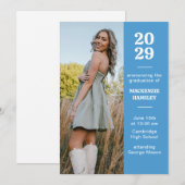 Ankündigung von Blue Modern Abschluss (Vorne/Hinten)