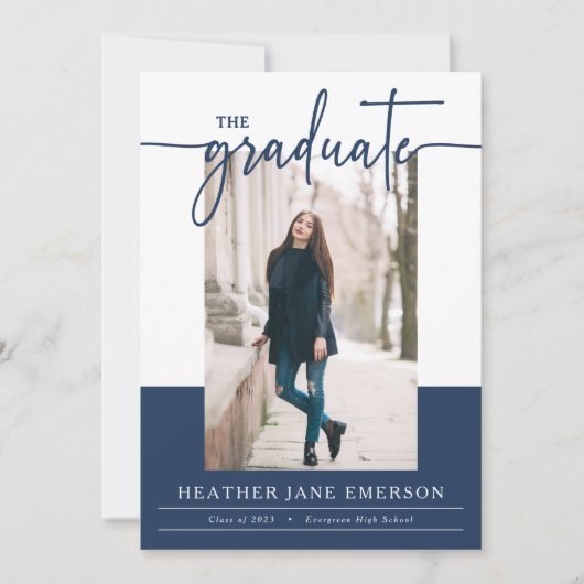 Ankündigung von Blue Modern Abschluss (Vorderseite)