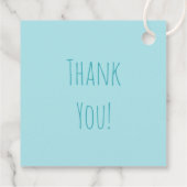 Ankündigung von Blue Niedlich Monkey Baby Boy 2 Geschenkanhänger (Rückseite)