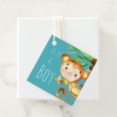 Ankündigung von Blue Niedlich Monkey Baby Boy Geschenkanhänger (Beispiel)