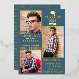 Ankündigung von Blue-Süde-Gold-Foil-HS-Abschluss