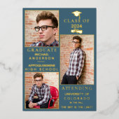 Ankündigung von Blue-Süde-Gold-Foil-HS-Abschluss (Vorderseite)