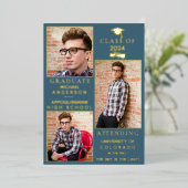 Ankündigung von Blue-Süde-Gold-Foil-HS-Abschluss (Stehend vorne)