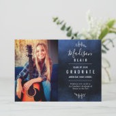 Ankündigung von Blue Texture Background Abschluss (Stehend Vorderseite)