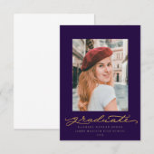 Ankündigung von Blue und Gold Script-Abschlüssen (Vorne/Hinten)