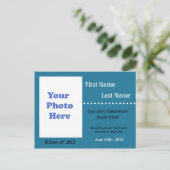 Ankündigung von Blue Uni Abschluss (Stehend Vorderseite)