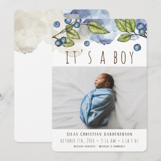 Ankündigung von Blueberry Boy (Vorne/Hinten)