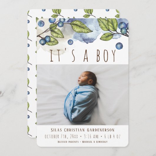 Ankündigung von Blueberry Boy (Vorne/Hinten)