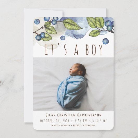 Ankündigung von Blueberry Boy (Vorderseite)