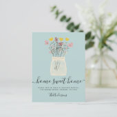 Ankündigung von Blume wechseln Haus Postkarte (Stehend Vorderseite)